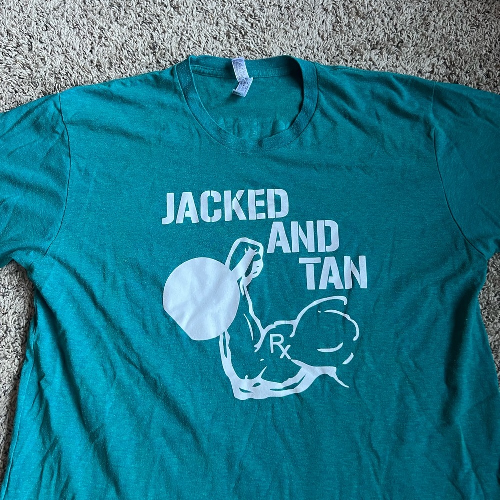 American Apparel T-shirt Jacked and Tan Kettleball KTown Crossfit Tennessee XL